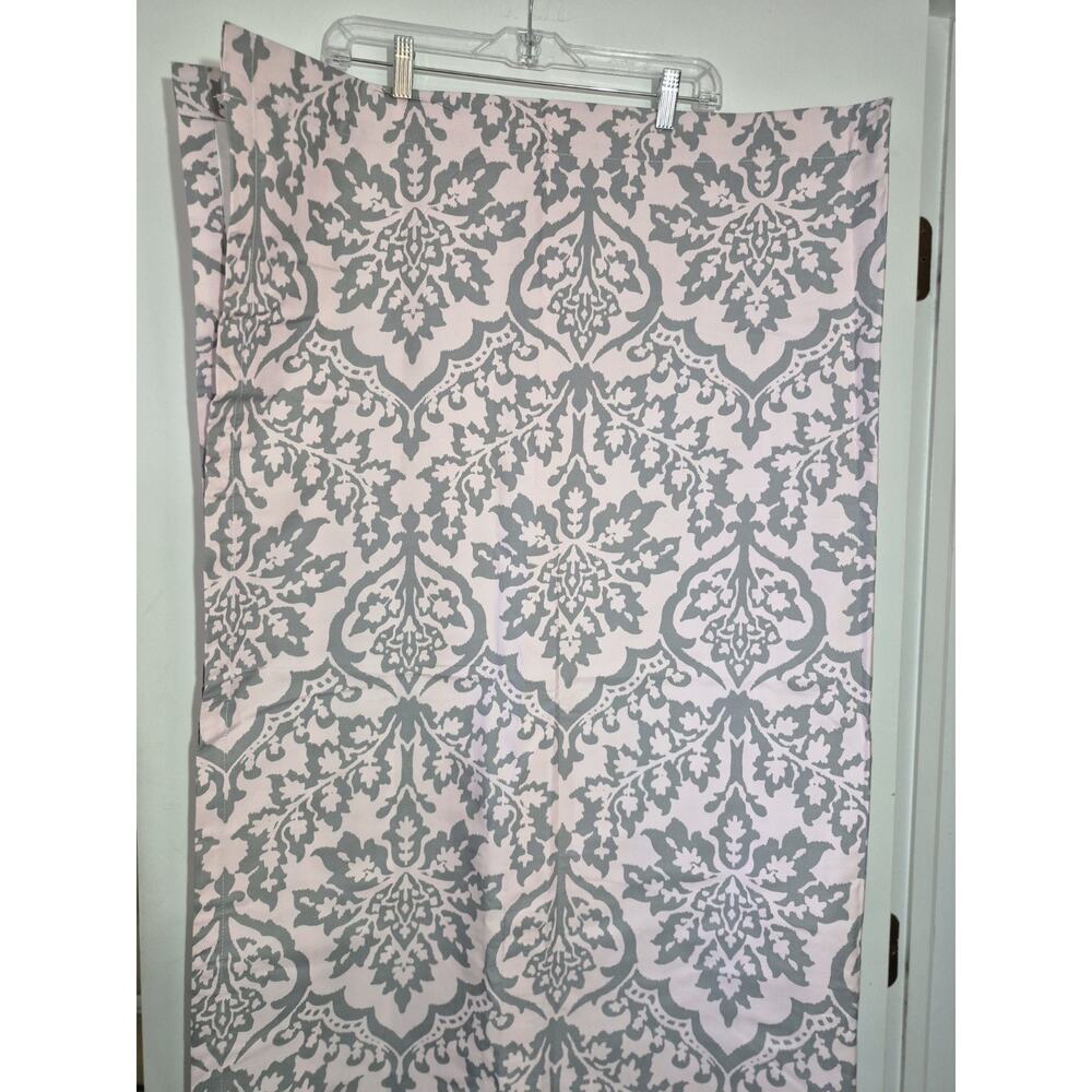 💥 NICOLE MILLER Window Curtain Panels 50x84 Damask Pink Black Out